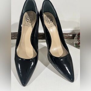 Vince Camuto Glossy Black Pointed-Toe Stiletto Pumps